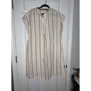 STYLE & CO. NWT Beige/Tan Striped‎ Shirt Dress Size 0X